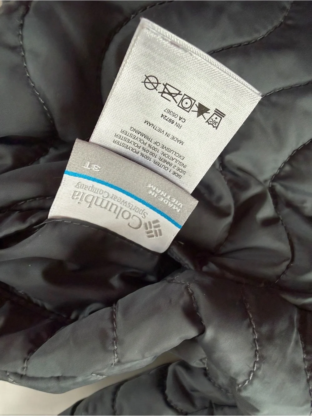 COLUMBIA EUC Quilted Reversible Fleece Lined Hooded Jacket